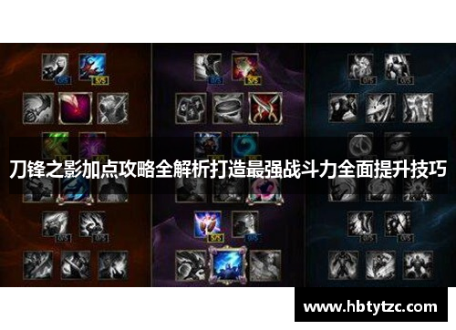刀锋之影加点攻略全解析打造最强战斗力全面提升技巧